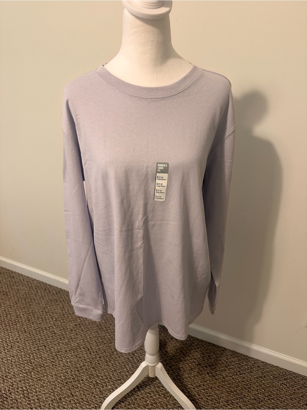 CARHARTT Lilac Long Sleeve Crewneck Top Size L